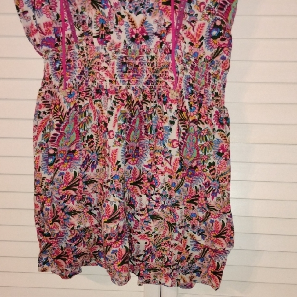 NATURAL LIFE Floral Jumpsuit with Pink and Red Accents - Picture 3 of 7